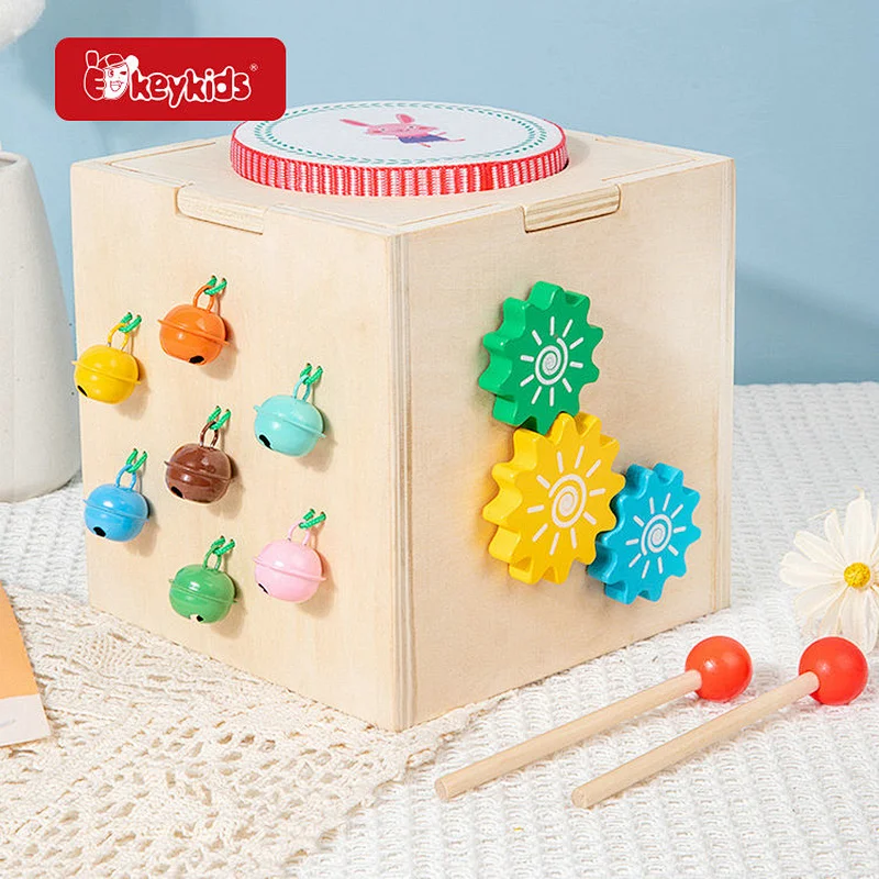 5-in-1 Wooden Montessori Music & Activity Cube Sensory Educational Toy for Toddlers 2-7 Years,Birthday Gift W12D743